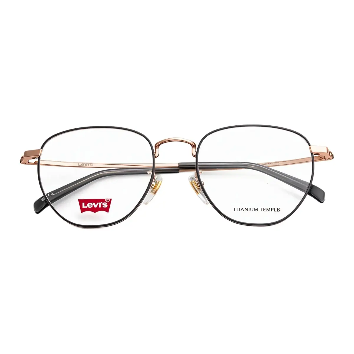 Levi's Titanium Material Irregular Shape Eyeglass Frames Unisex Black