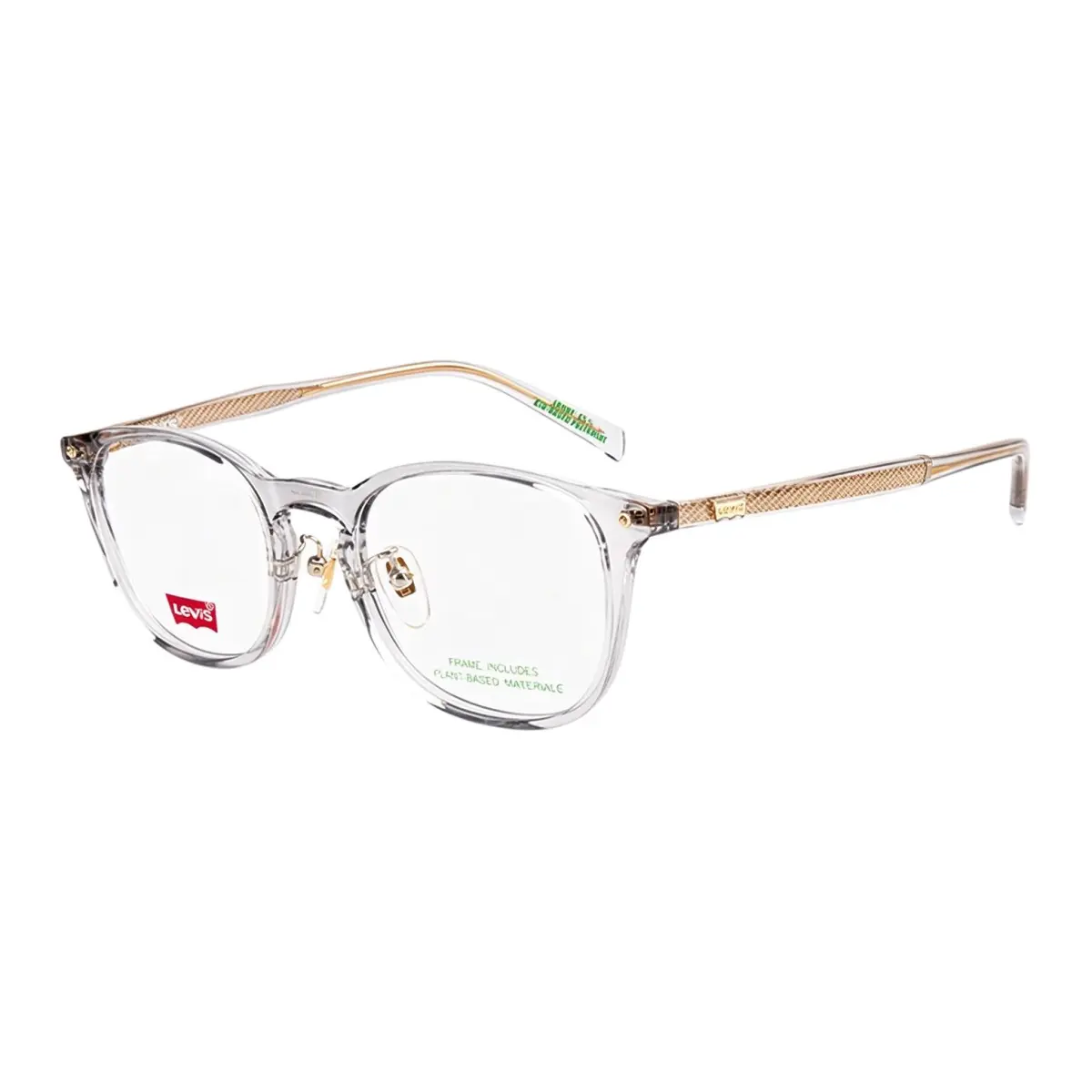 Levi's TR90 Oval Eyeglass Frames Men's Transparent Gray