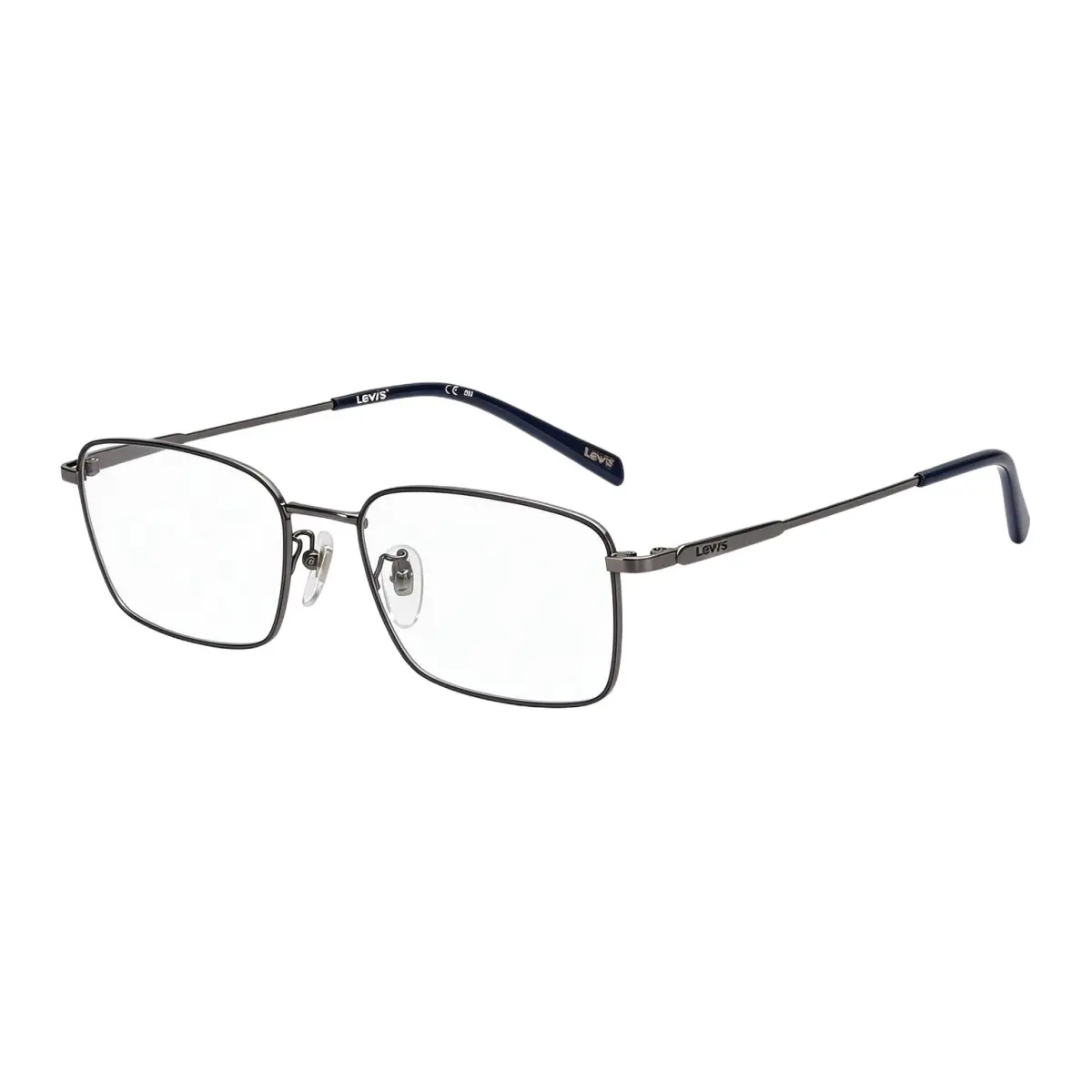 Levi's Alloy Square Eyeglass Frames Men's Dark Gray