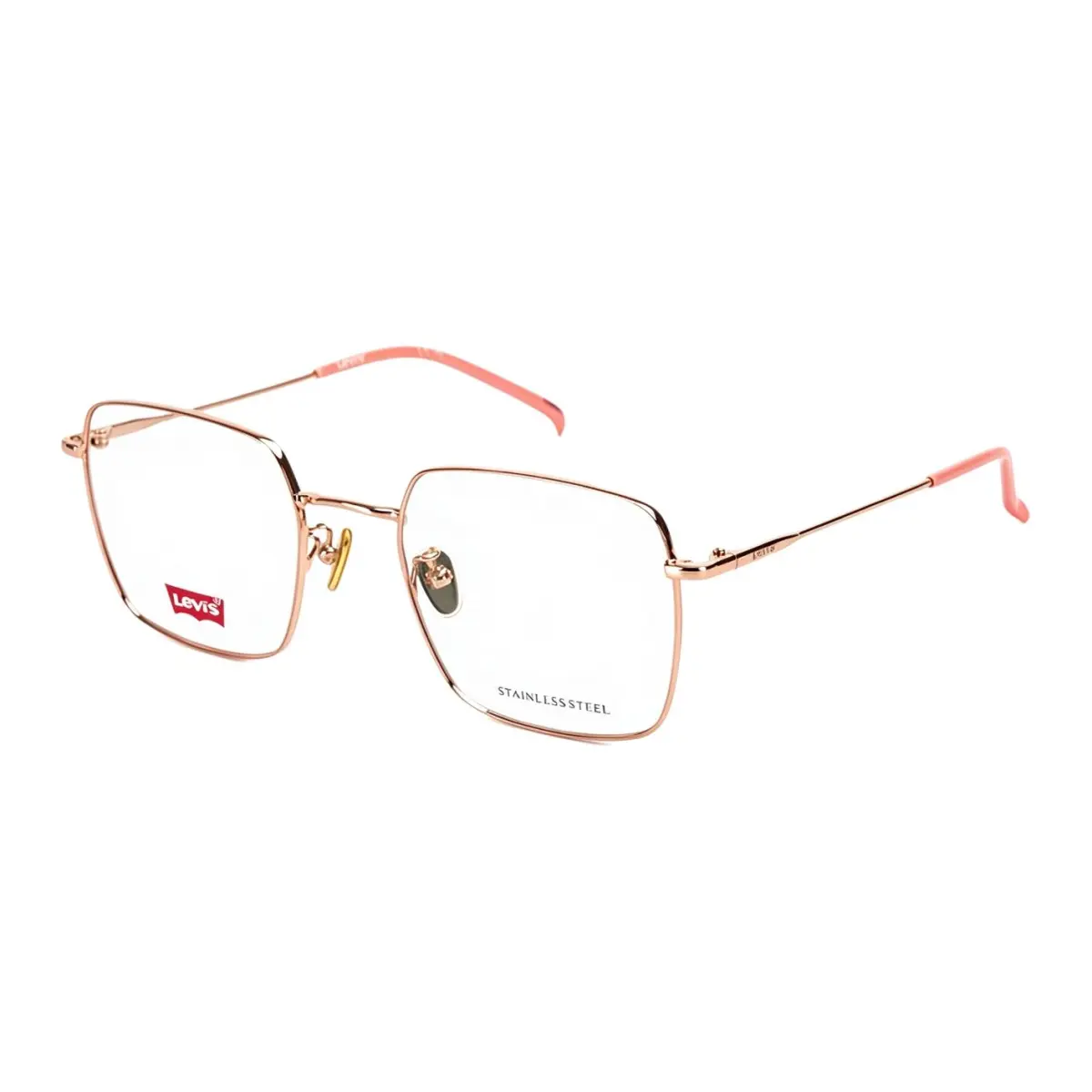 Levi's Alloy Square Eyeglass Frames Unisex Gold