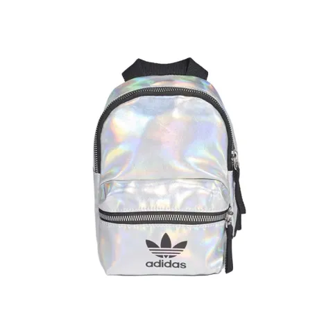 Adidas Originals Trefoil Polyester Backpack Backpacks Unisex Silver