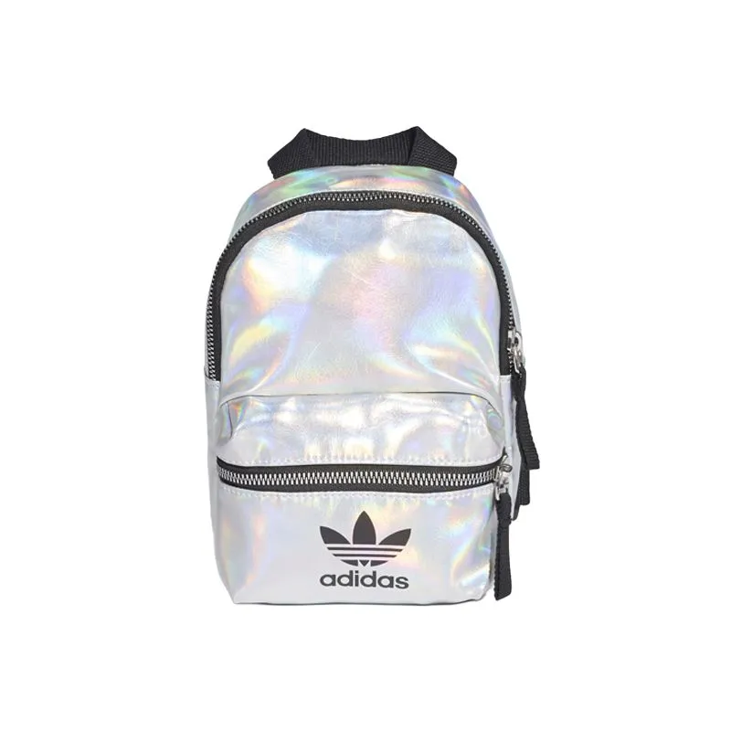 Adidas Originals Trefoil Polyester Backpack Backpacks Unisex Silver