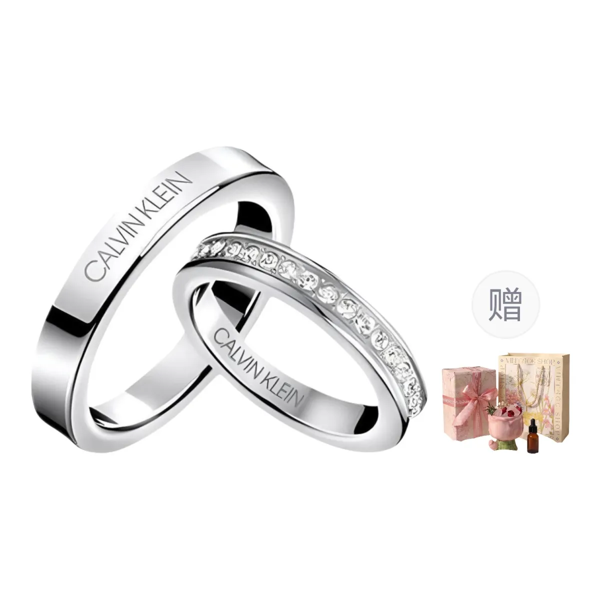 CALVIN KLEIN 316L Stainless Steel Niche, Trendy, Premium Aesthetic, Versatile Ring Unisex Silver