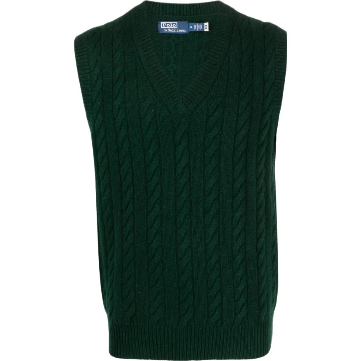 cable-knit sleeveless vest