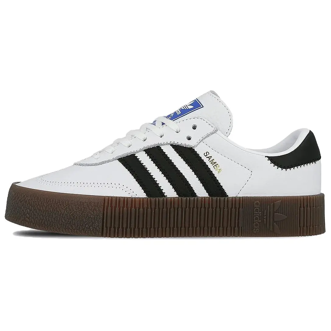 Adidas Originals Sambarose Leather Low top Skateboard Shoes Women's Black White