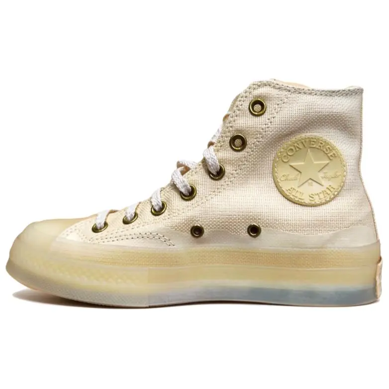 Converse 1970s Comfortable High top Canvas Shoes Unisex Beige Yellow