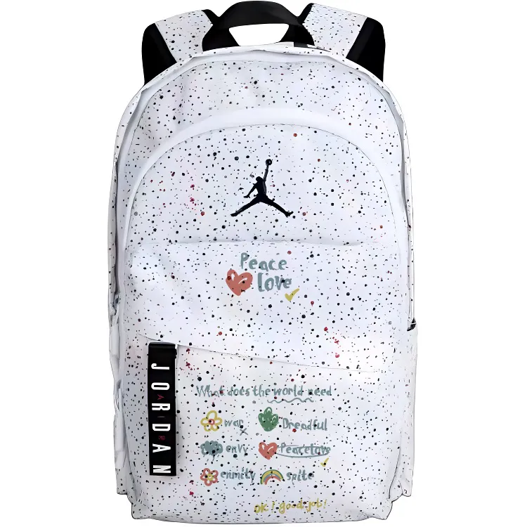 Jordan Polyester Backpack Campus Style Unisex Baby's Breath