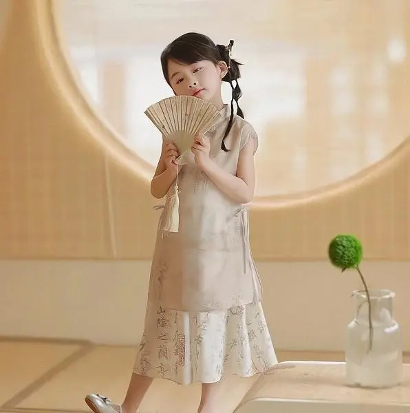 MILING Девочки Ханьфу Платье Детское