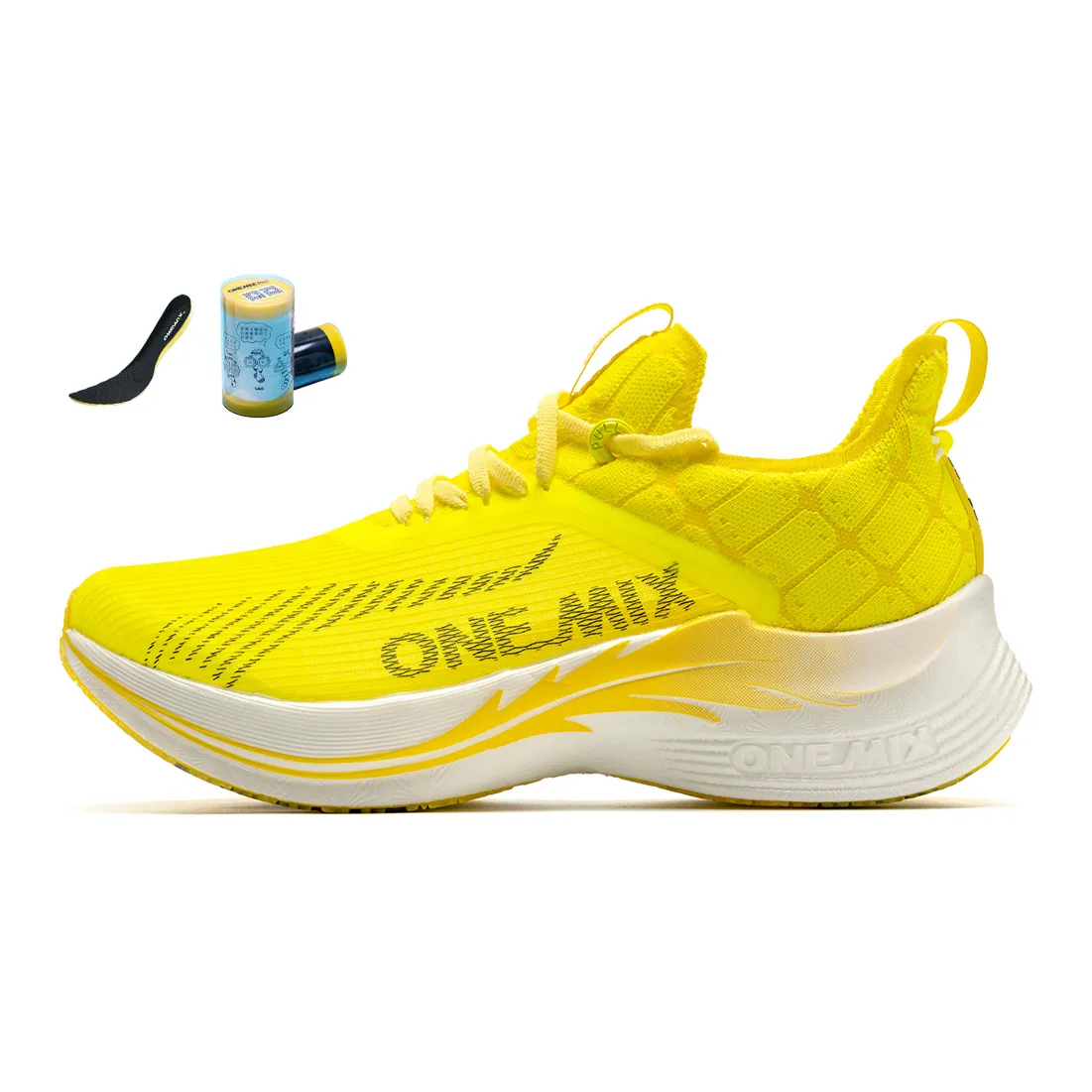 ONEMIX Light Nails Running Son Shoes Unisex Playful Yellow