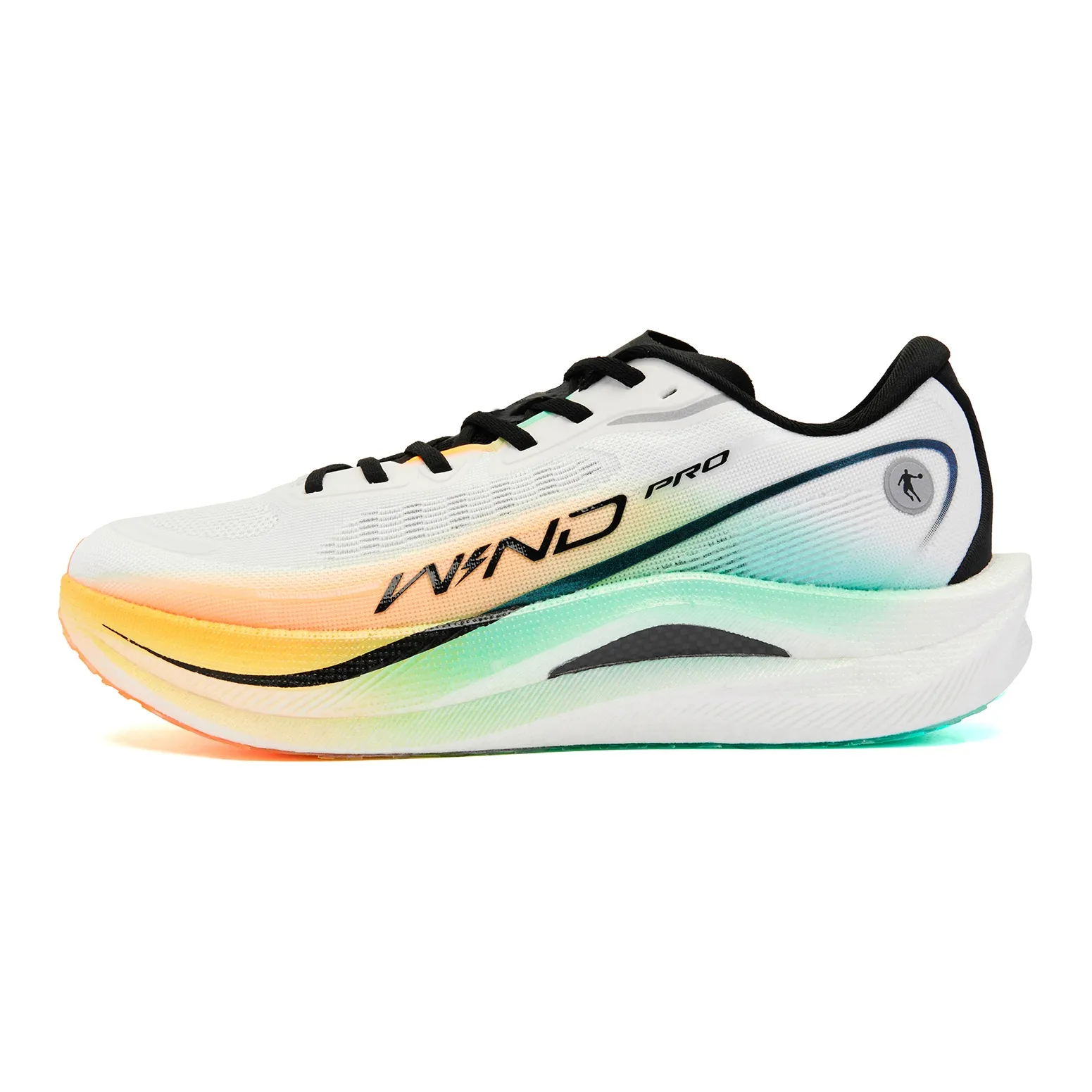QIAODAN Strong Winds 2.0 PRO Running Shoes Men's Low top Jordan White Flying Shadow Orange
