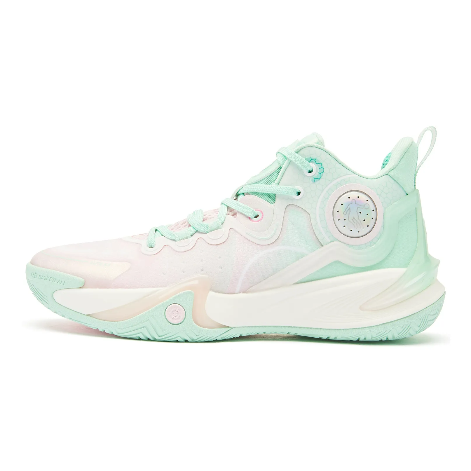 QIAODAN Busters 5ELITE Basketball Shoes Men Low Top Green Pink