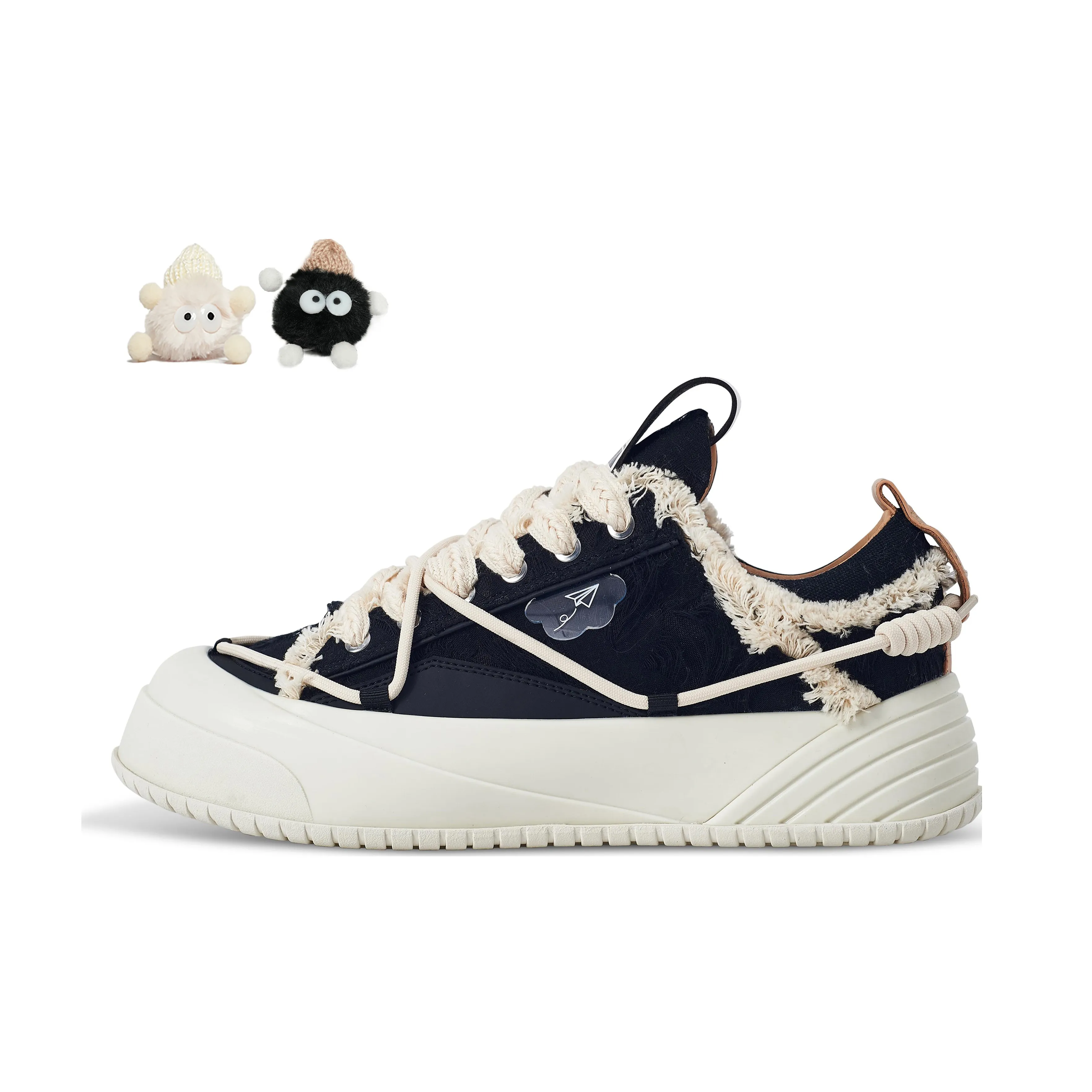 ON MAX Paper Airplane Series Skateboard Shoes Unisex Vintage Black