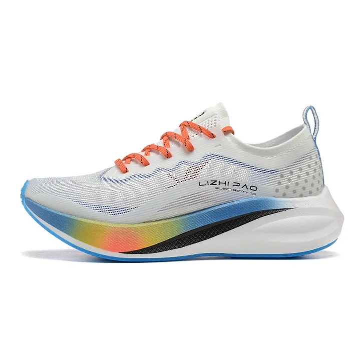 LIZHIPAO Running Shoes Unisex Low-Top White & Blue & Orange