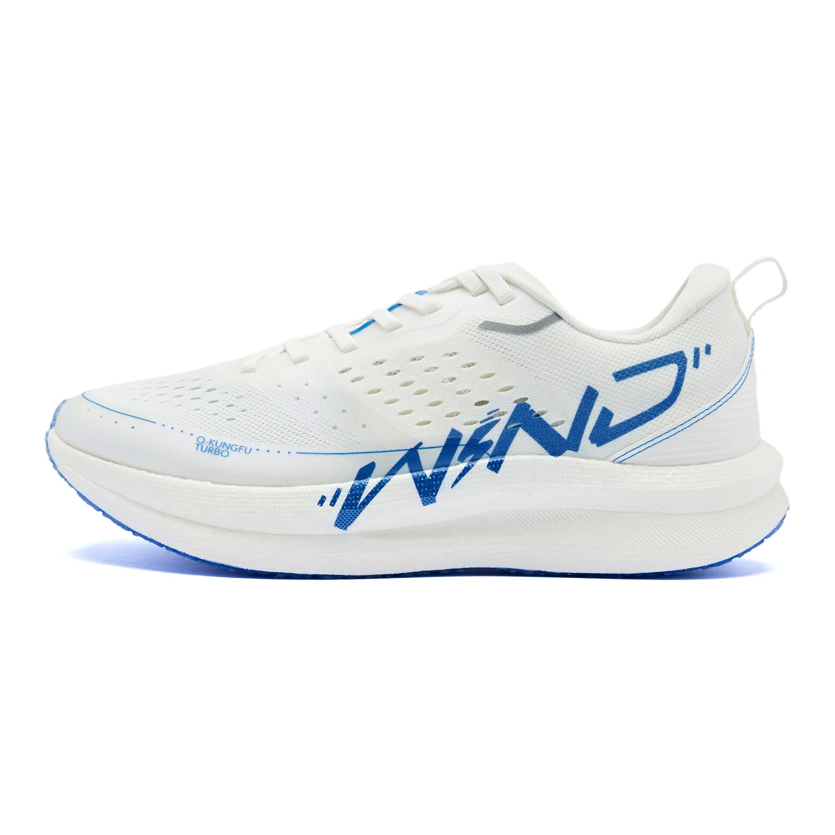 QIAODAN Strong Wind SE   Strong Wind Blowing Running Shoes Men's Low Top White Blue