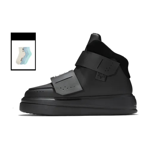 NORVINCY Кроссовки для скейтбординга High Top Черные Унисекс