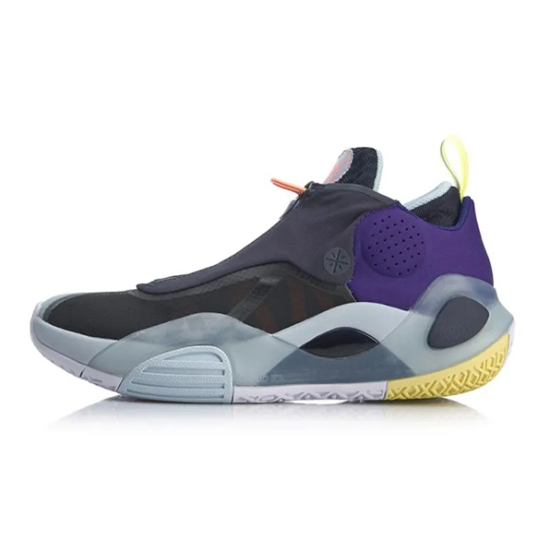 LiNing All City 8 V2 All City8 Shock Absorbers Mid Top Basketball Shoes Men's Navy Blue