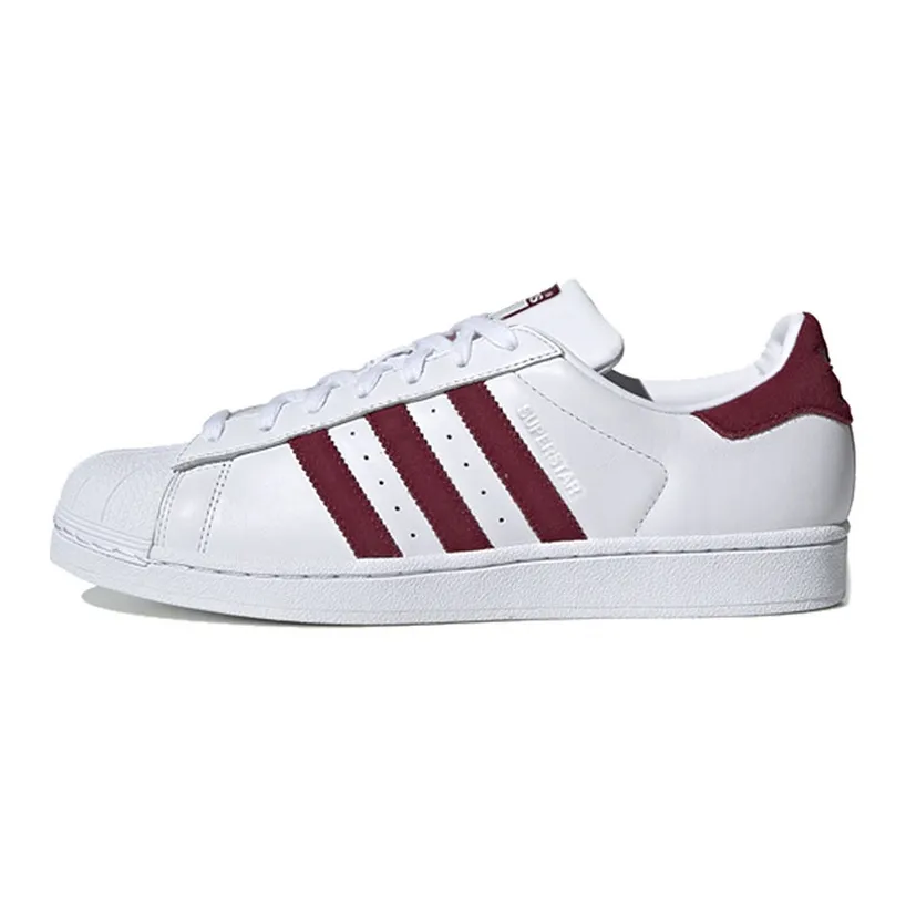Adidas Superstar 'Cloud White Collegiate Burgundy'