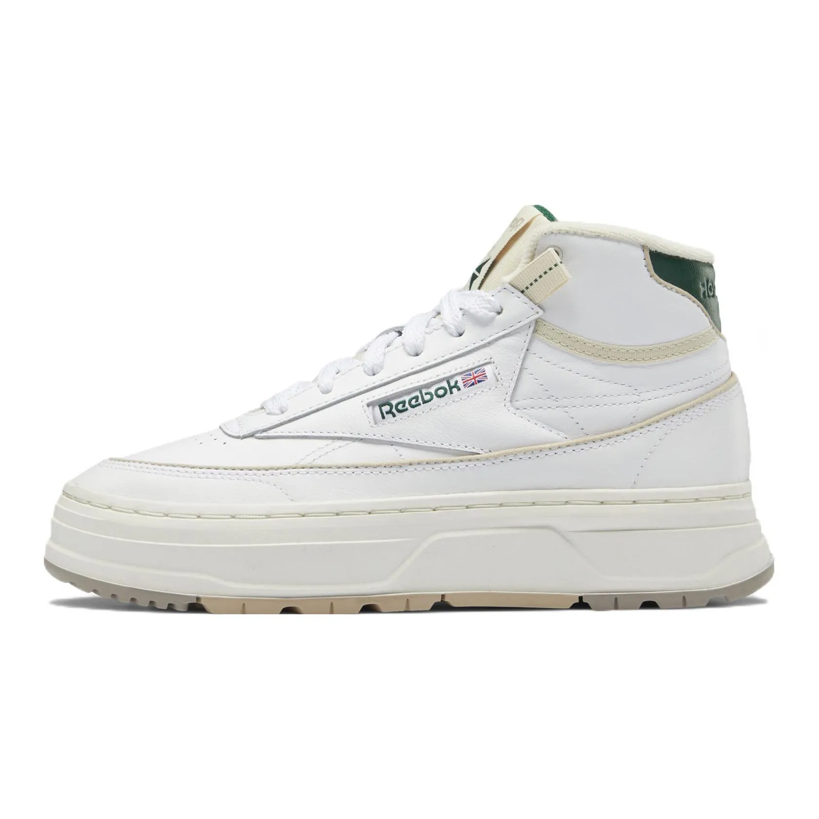 Reebok Women's Club C Geo Mid 'White Dark Green' Women's