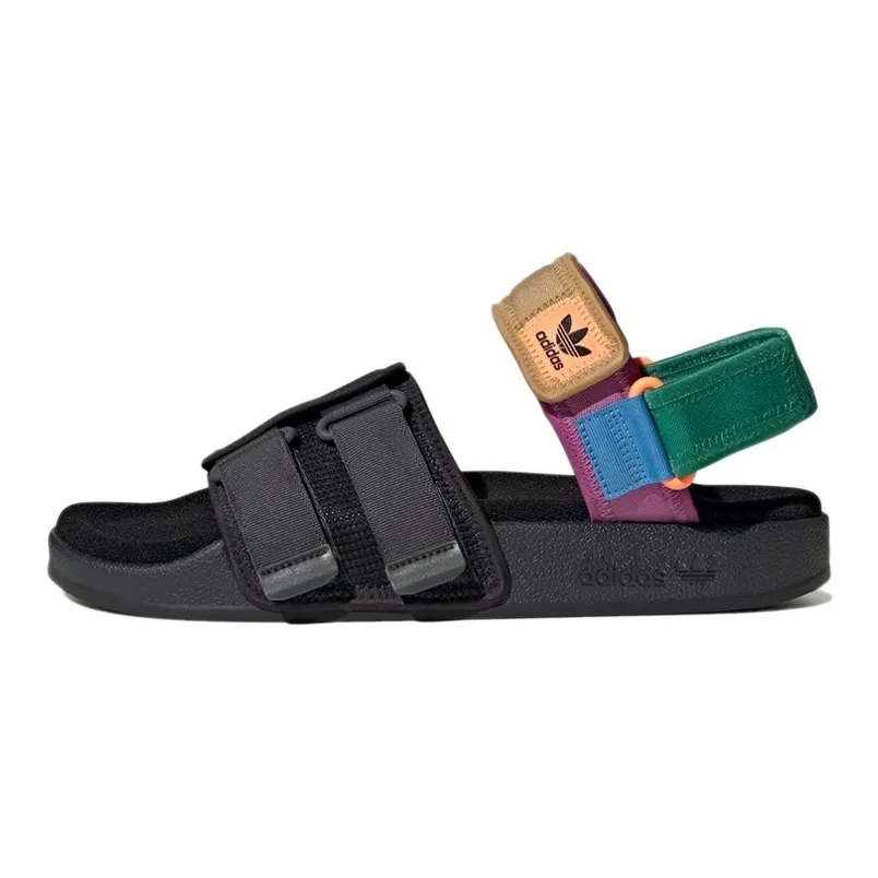 Adilette Adidas Originals Sandal 4.0 'Black Bold Green'