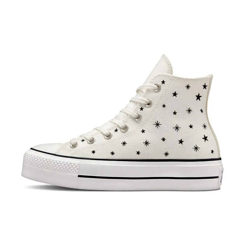 Converse Chuck Taylor All Star Lift Platform High 'Embroidered Stars Egret' Women's