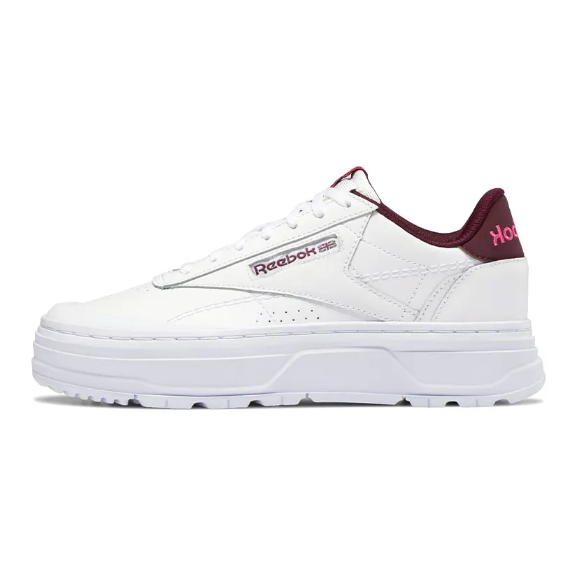 Reebok Women's Club C Double Geo 'White Maroon' Women's