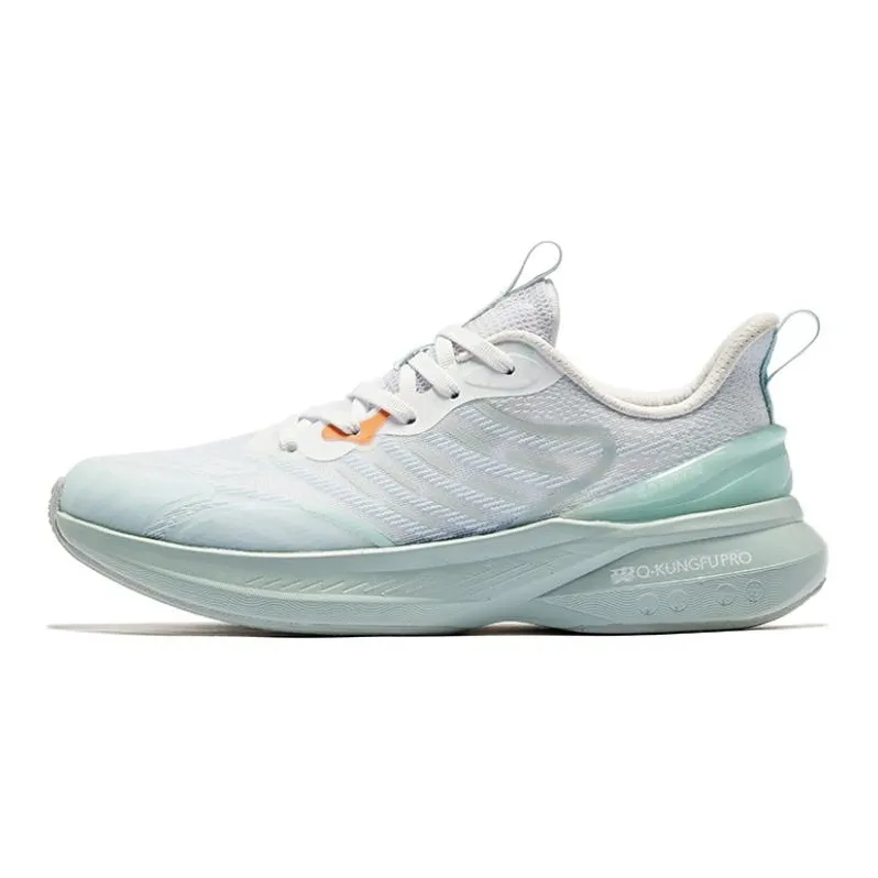 QIAODAN Popularity 12 Slip Resistant, Abrasion Resistant, Lightweight Low Top Running Shoes Women's Silver Green Blue