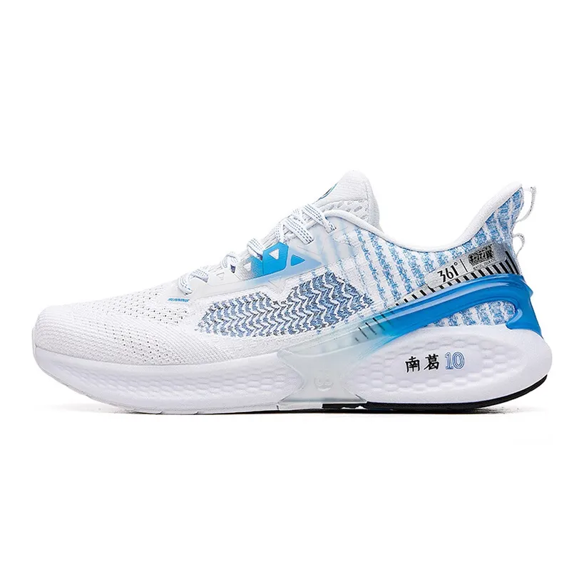 361° Breathable Low-Top Running Shoes Men's White Blue