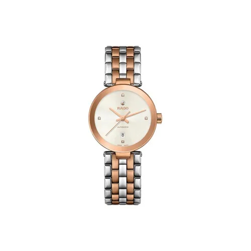 RADO Автоматический Механический Movement Женские Часы Florence Collection 28мм*28мм*9,2мм Серебряные