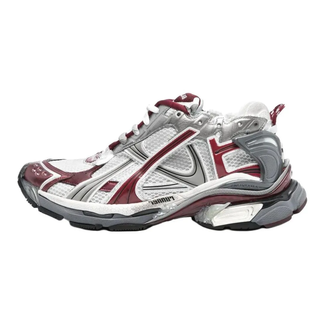 Balenciaga Runner Casual Shoes Men's White Gray Red