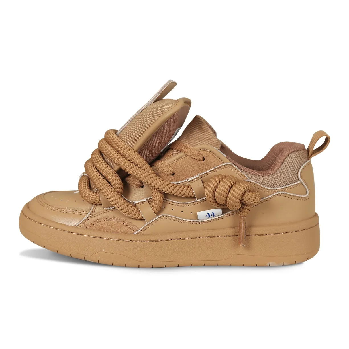 Ollieskate Puffy Shoes Anti Slip Wear Resistant Low Top Skateboard Shoes Unisex Wheat