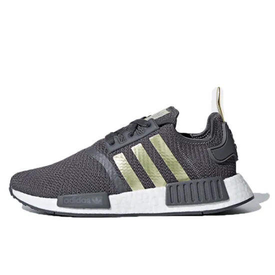 Adidas NMD R1 Grey Five Gold Metallic Women's