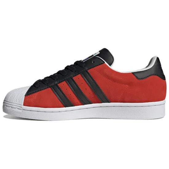 Adidas Originals Superstar Series Skateboard Shoes Unisex Low-top Black/Red/White