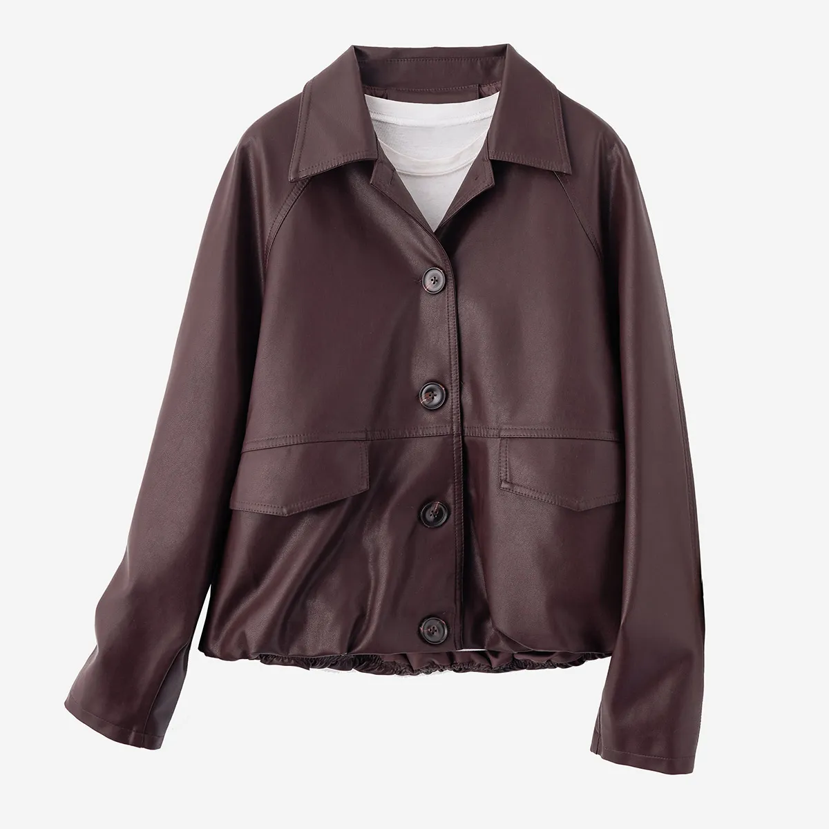Yi Mengyuan Leather Jackets Coats Women's