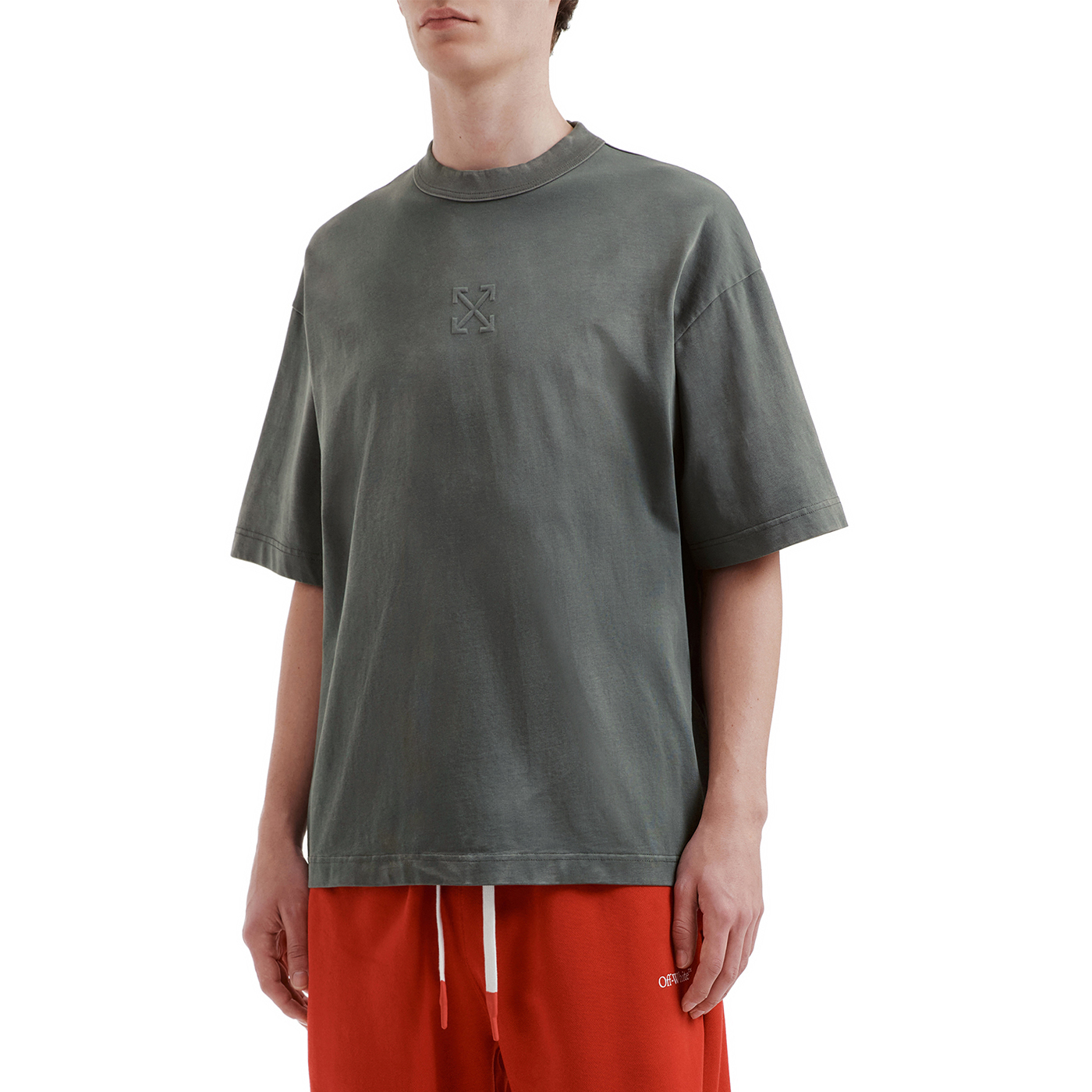 Футболка OFF-WHITE SS26 с вышивкой стрел (состаренная) — фото 9