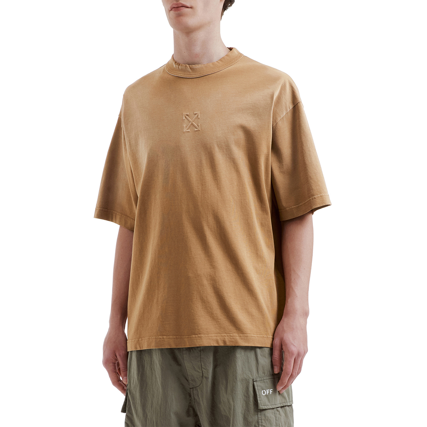 Футболка OFF-WHITE SS26 с вышивкой стрел (состаренная) — фото 15