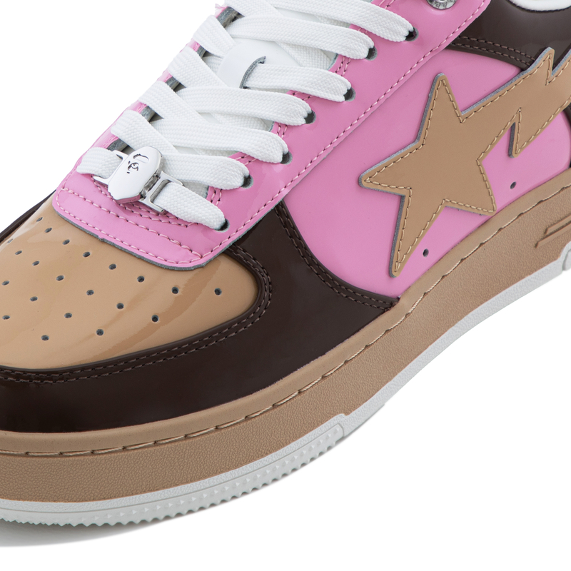 Унисекс кеды A BATHING APE STA (бело-зелено-красные) — фото 4