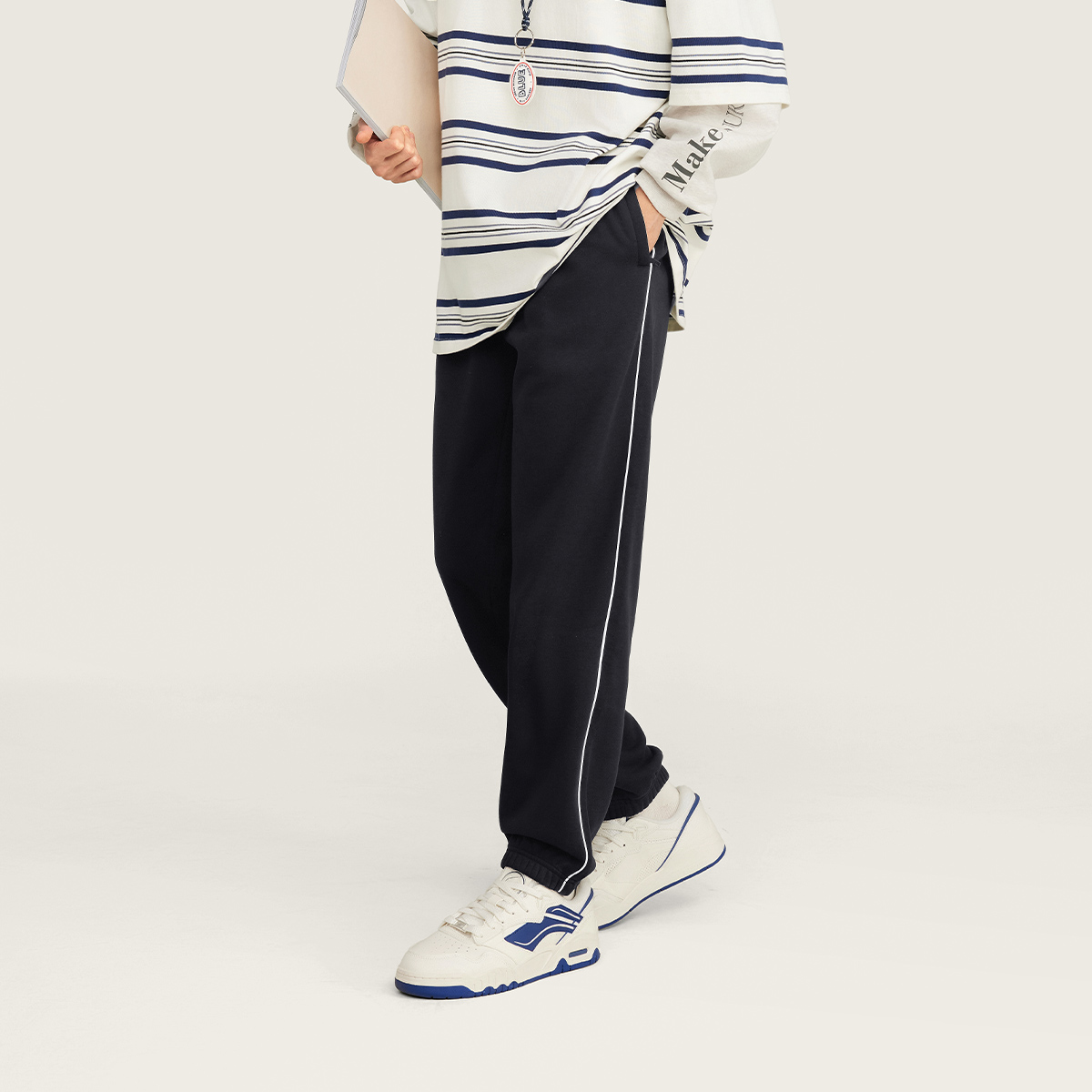 Li Ning Sports Life Collection Knitted Sweatpants Men’s Black