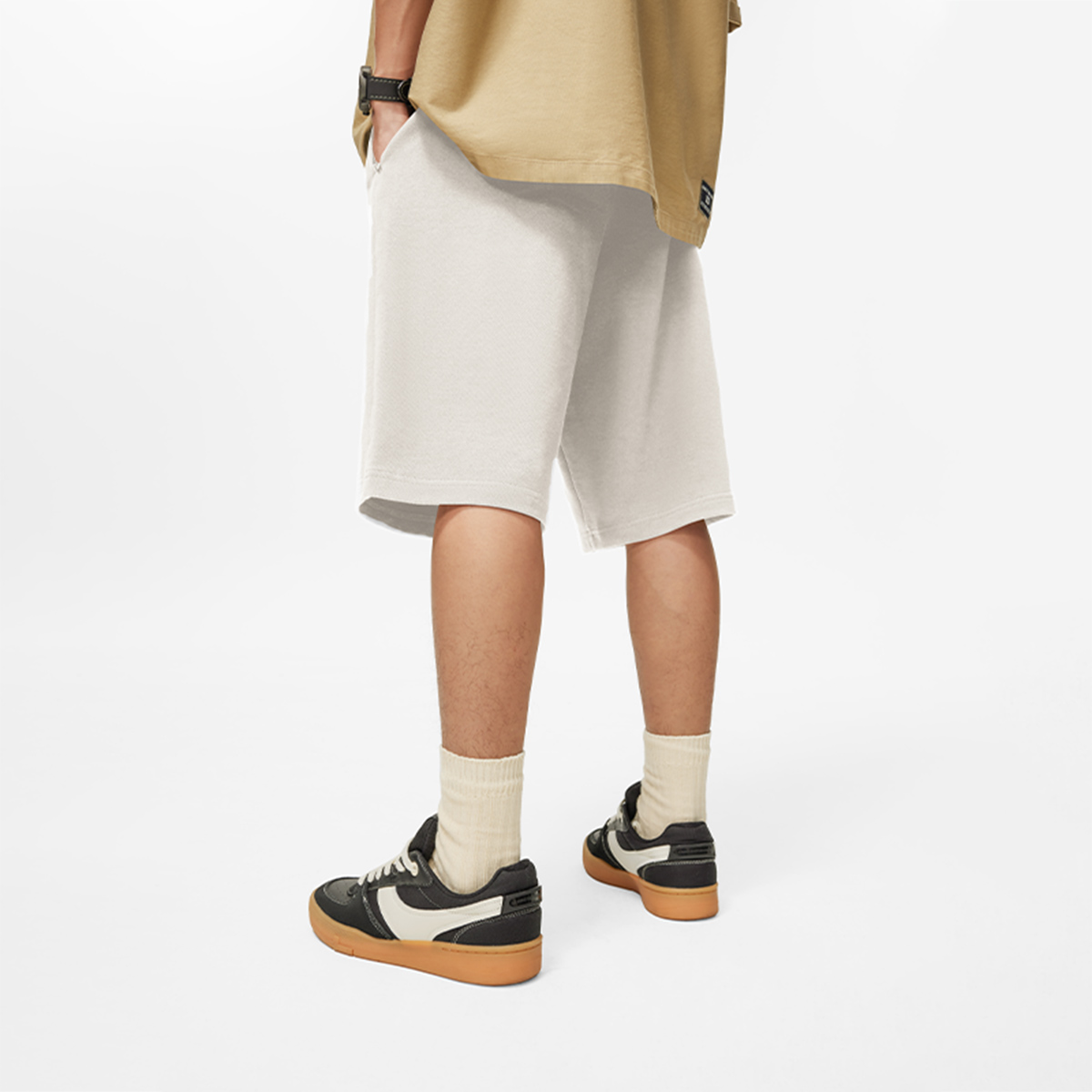 Li Ning Sports Life Collection Sports Shorts Men’s Heather Gray Tile Gray