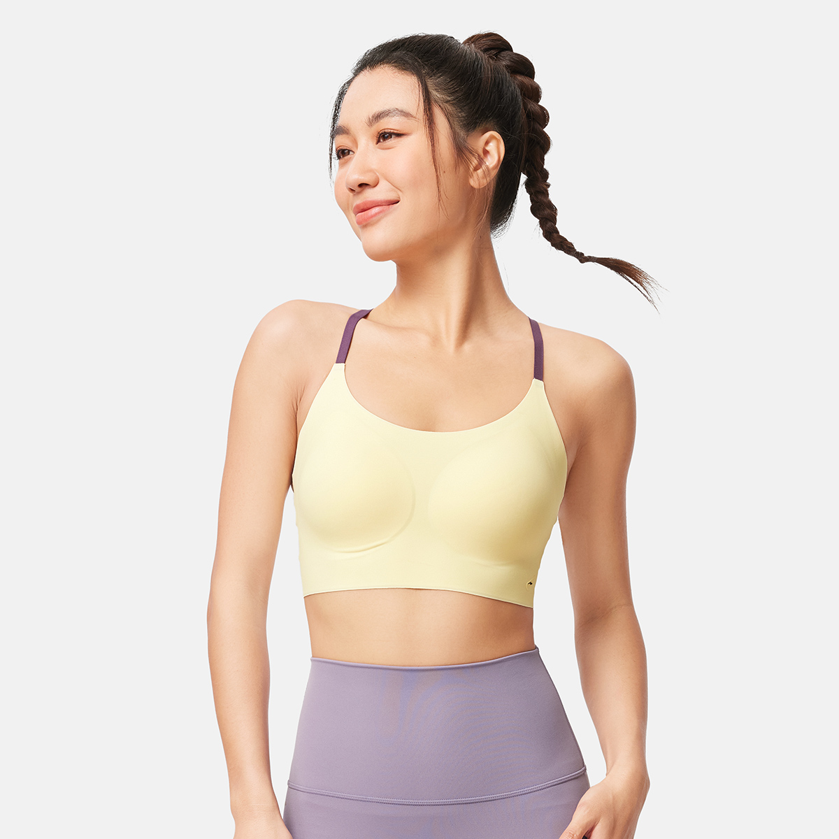 Li Ning Fitness Series Sports Underwear Women’s Tender Light Yellow