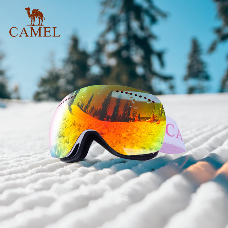 CAMEL Anti Fog Windproof Anti Fog Windproof Snap Buckle Unisex Ski Goggles