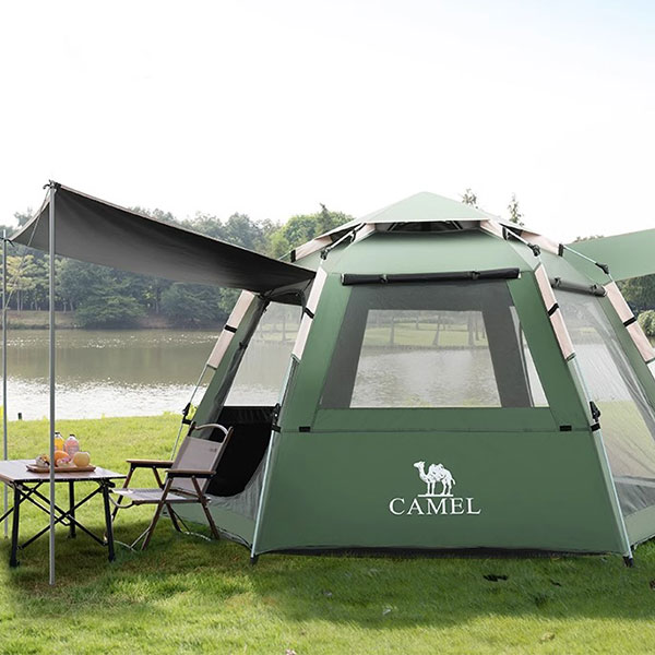 CAMEL Tent Outdoor Hexagonal Automatic Canopy Tent Outdoor Portable Park Camping Over Night Tent