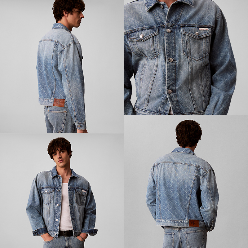 Джинсовая куртка CALVIN KLEIN Jeans (голубая) — фото 7