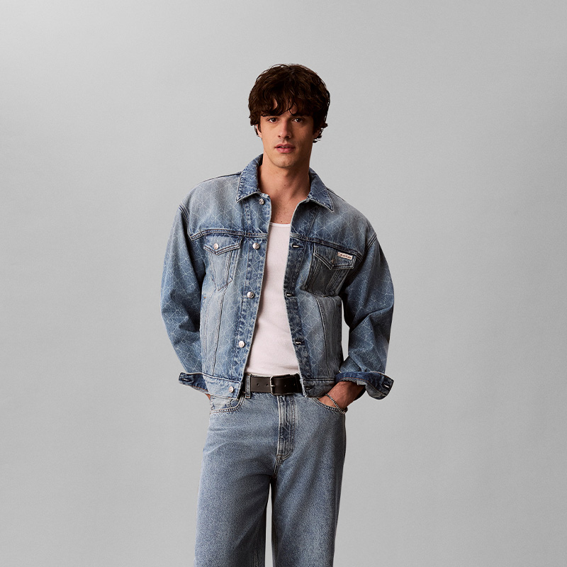 Джинсовая куртка CALVIN KLEIN Jeans (голубая) — фото 5