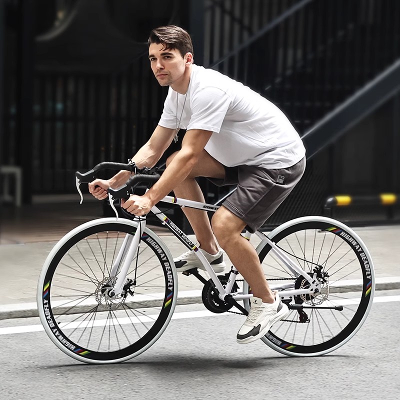 ICOLOUR High Carbon Steel Disc Brake Road Bikes Outdoor