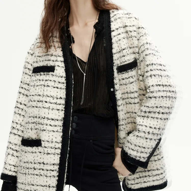 MOCO Down Jacket Women's Black & White Texture
