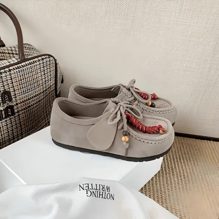 JimiXiong Лоферы с резиновым подошвой Женские