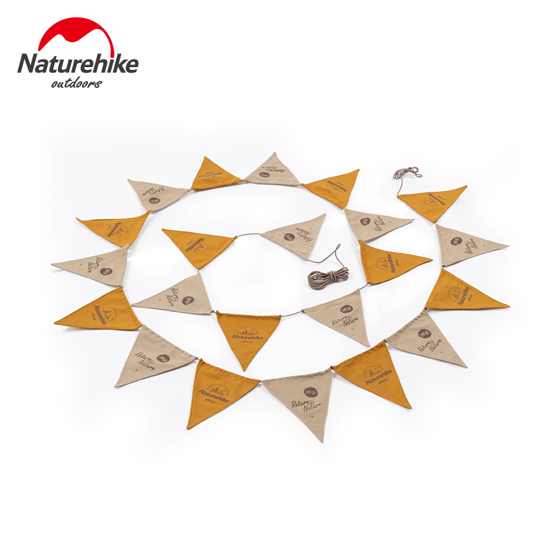 NATUREHIKE Triangle Flag Decoration Manual Setup Ambient Outdoor Camping Party Festival Accessories
