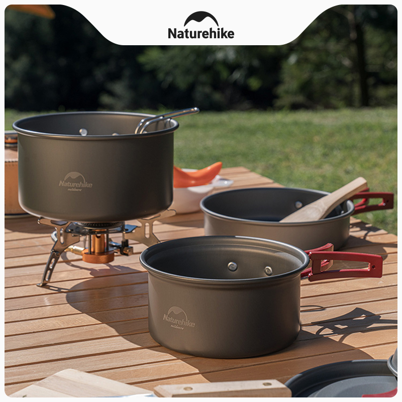 NATUREHIKE Cooking Utensils 3 4 Persons Aluminum Alloy