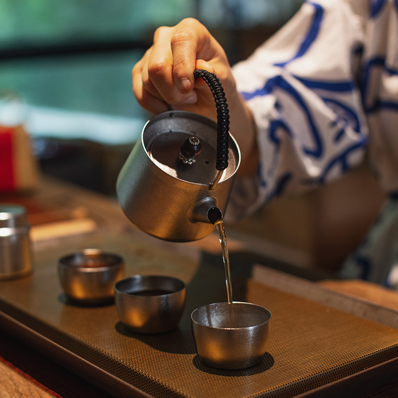 NATUREHIKE Outdoor Water Equipment Outdoor Water Gear Set Tea Cup 40ML Teapot 250ML Titanium, Aluminum Alloy