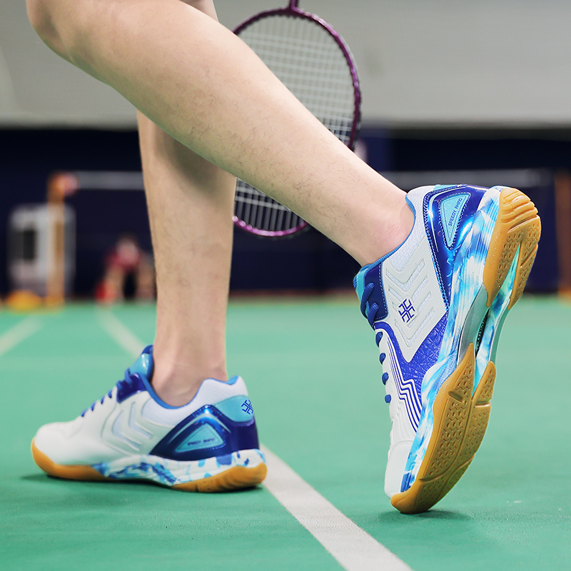 TOMAY Microfiber Leather Slip Resistant, Abrasion Resistant, Lightweight Low top Badminton Shoes Men’s